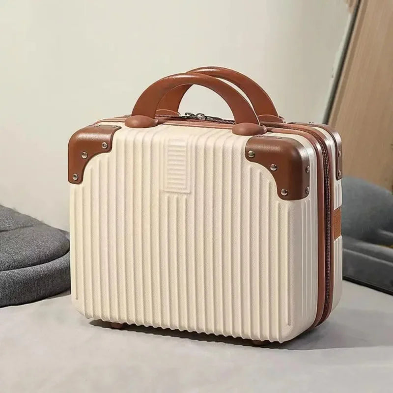 14 inch Lightweight Mini Travel Suitcase Cosmetic Box Waterproof Hand Luggage Organizer Makeup Case Protable Small Boarding Case