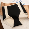 Women's High Waisted Seamless Panties Underwear Tummy Control Breathable Cotton Crotch Gusset Comfortable Mesh Briefs Women