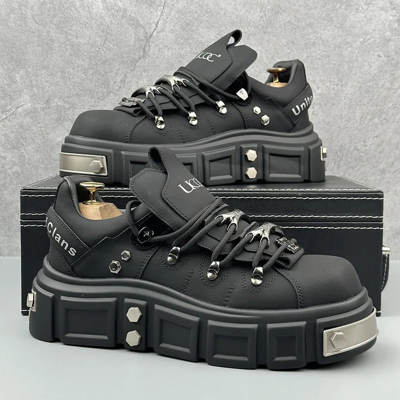Men Shoes 2025 New Thick Soled Height Increasing Casual Shoes Popular Trend Niche Design Comfortable Non slip Platform sneakers