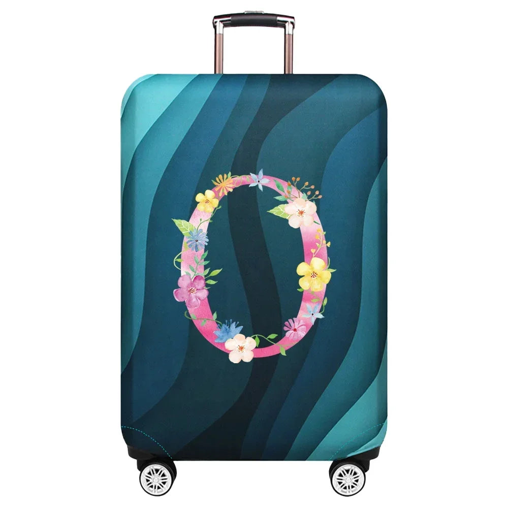 Travel Suitcase Set Is Suitable for 18-32 Inch Stretch Fabric Covers Travel Accessories Luggage Protection Covers Pink Letter