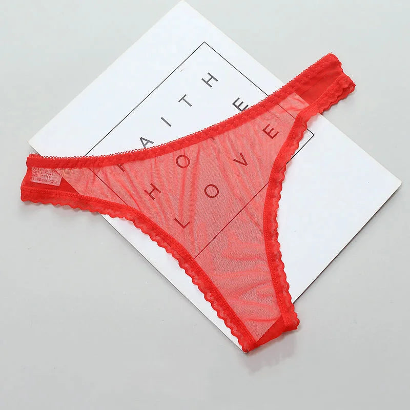 Women's Sexy Transparent Thong Panties  Panties   Lace Underwear PerspectiveSheer PantiesTransparent Knickers MeshBottomSeamless