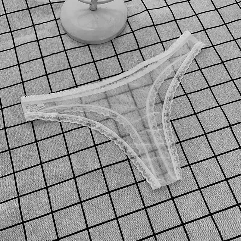 Women's Sexy Transparent Thong Panties  Panties   Lace Underwear PerspectiveSheer PantiesTransparent Knickers MeshBottomSeamless