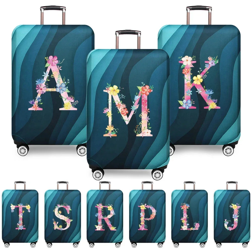 Travel Suitcase Set Is Suitable for 18-32 Inch Stretch Fabric Covers Travel Accessories Luggage Protection Covers Pink Letter