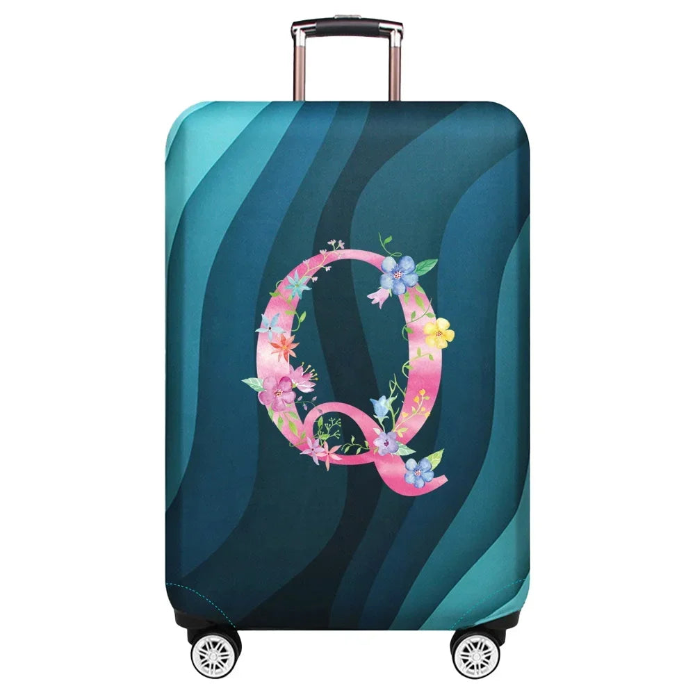 Travel Suitcase Set Is Suitable for 18-32 Inch Stretch Fabric Covers Travel Accessories Luggage Protection Covers Pink Letter