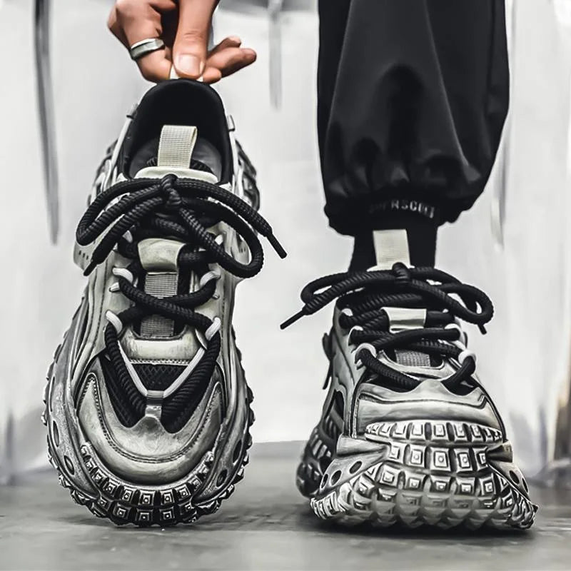 Men's Shoes 2025 Spring New Style Thick Sole Height Increasing Casual Mesh Breathable Fashion Trend Comfortable Chunky sneakers