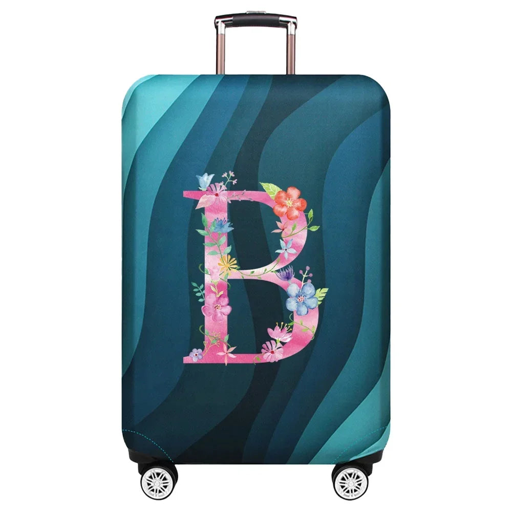Travel Suitcase Set Is Suitable for 18-32 Inch Stretch Fabric Covers Travel Accessories Luggage Protection Covers Pink Letter