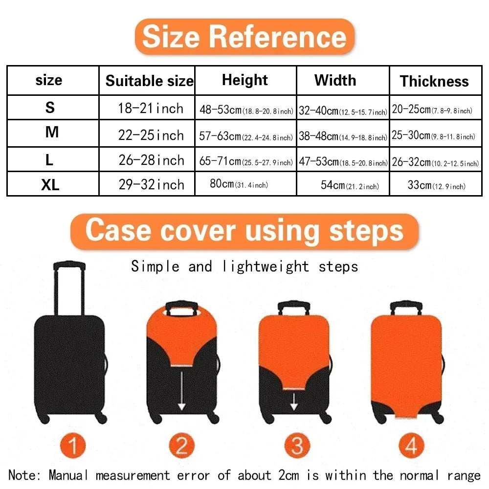 Travel Suitcase Set Is Suitable for 18-32 Inch Stretch Fabric Covers Travel Accessories Luggage Protection Covers Pink Letter