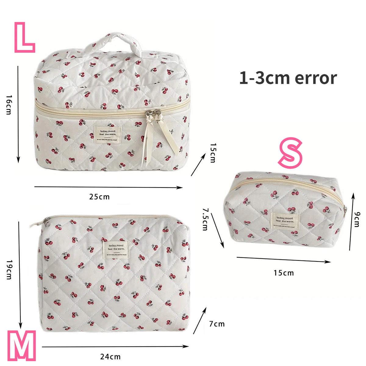 Casual Women's Cosmetic Bags Travel Portable Ladies Toiletry Storage Bag Large Capacity Sweet Female Pencil Case Clutch Handbags