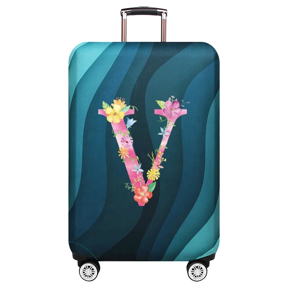 Travel Suitcase Set Is Suitable for 18-32 Inch Stretch Fabric Covers Travel Accessories Luggage Protection Covers Pink Letter